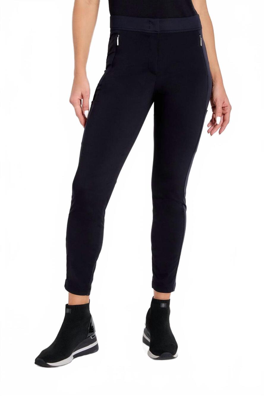 NEW ANATOMIE ipant hybrid zip front slim fit pant in black
